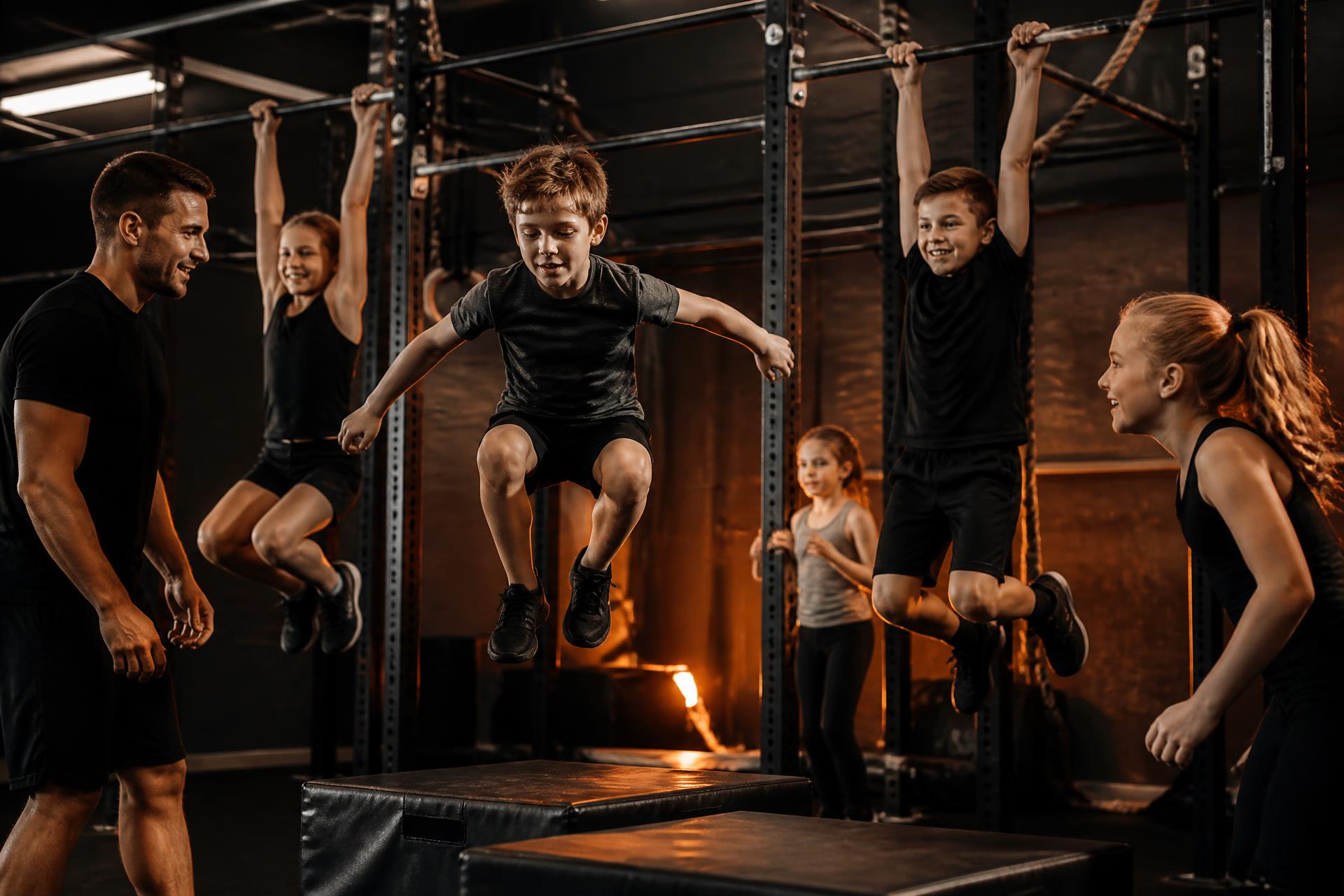 Barn tränar CrossFit Kids på Limhamns CrossFit